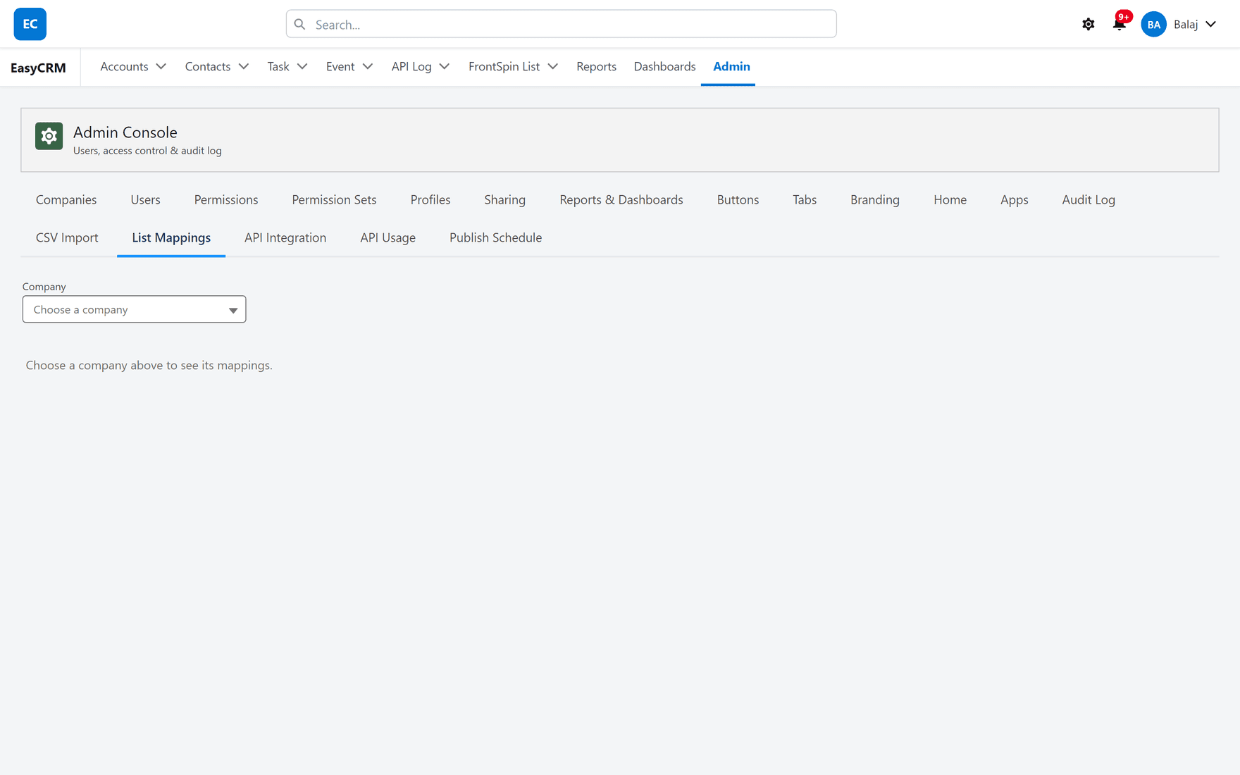 List Mappings